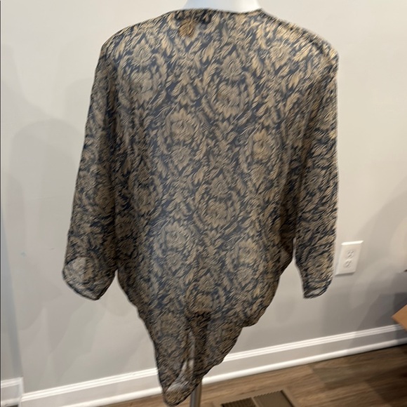 Karen Zambos One Size Floral Sheer Kimono Cardigan Coverup Top - Picture 6 of 8